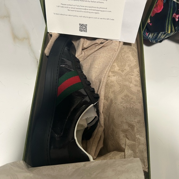 Gucci Ace Web Striped Sneakers - Picture 3 of 7
